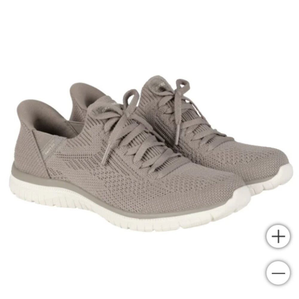 Skechers Women's Virtue Swift Fit Hands Free Shoe Color Taupe